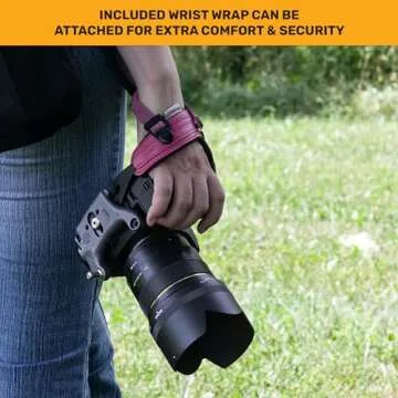 SPIDER HOLSTER – SpiderPro Camera Hand Strap v2 with Snap Assembly and Optional Wrist Strap – DSLR and Mirrorless Compatible (Red)