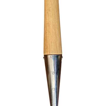 Garden Guru Steel Dibber Planter Tool for Planting Seeds & Bulbs - High Carbon Steel & Comfortable Wood Carved Handle - for Consistent Planting Flowers Tulips, Daffodils, Dahlias