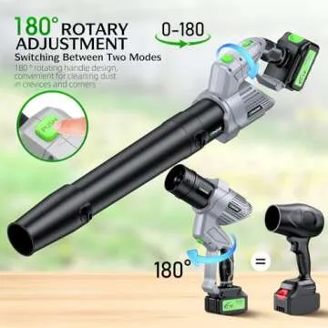 Cordless Electric Leaf Blower with Dual Batteries and 5 Speeds
