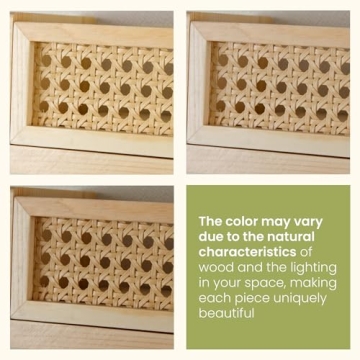 Rattan Floating Shelves for Stylish Nursery Decor