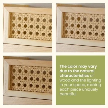 Rattan Floating Shelves for Stylish Nursery Decor