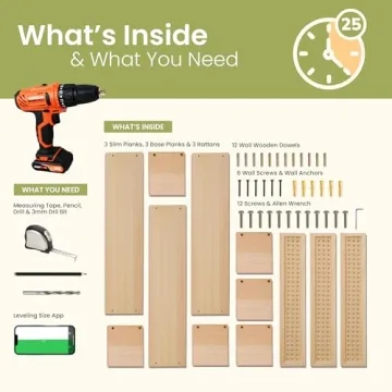 Rattan Floating Shelves for Stylish Nursery Decor