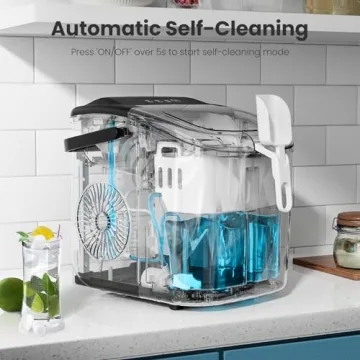 AGLUCKY Portable Ice Maker - Quick & Self-Cleaning