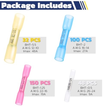 330PCS Haisstronica Heat Shrink Wire Connector Kit