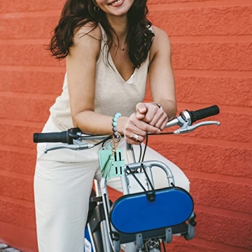 Stylish Silicone Bead Wristlet Keychain Wallet for Women