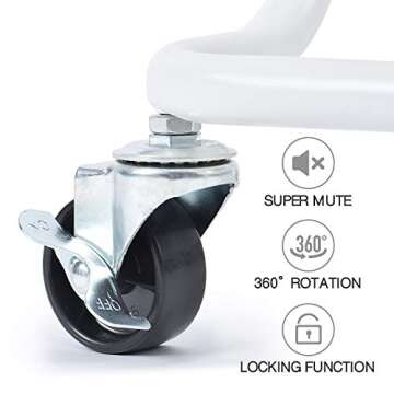 TOOLF Rolling Storage Cart with Tabletop & Locking Wheels