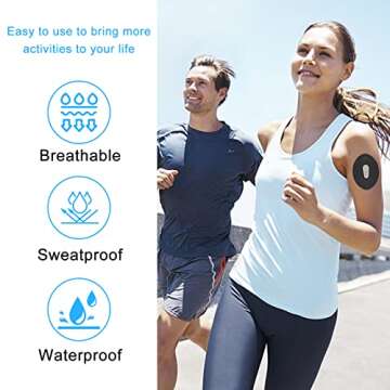 Adhesive Patch Compatible with Dexcom G6, CGM Adhesive Patches, Pre-Cut Adhesive Tape for Continuous...