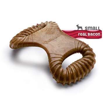 Durable Benebone Dental Dog Chew Toy with Real Bacon