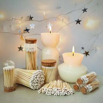 2" Colorful Matches with Strikers | 100 Rainbow Small Safety Matchsticks with Striking Pads by Thankful Greetings | Great for Gifts & Candle Lovers | A Decorative Unique Candle Lighting Accessory