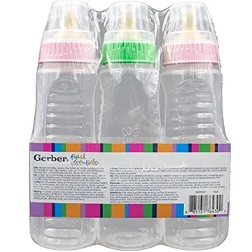 Gerber BPA-Free Baby Bottles Vented Nipple 3-Pack