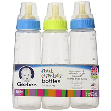 Gerber BPA-Free Baby Bottles Vented Nipple 3-Pack