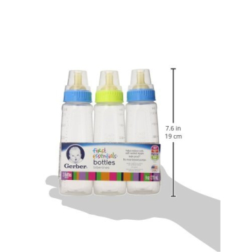 Gerber BPA-Free Baby Bottles Vented Nipple 3-Pack