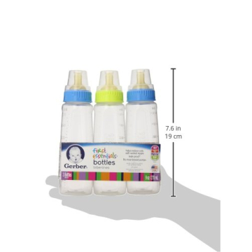 Gerber BPA-Free Baby Bottles Vented Nipple 3-Pack