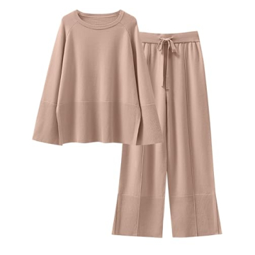 Chic Comfort in Every Stitch: The ANRABESS Knit Lounge Set