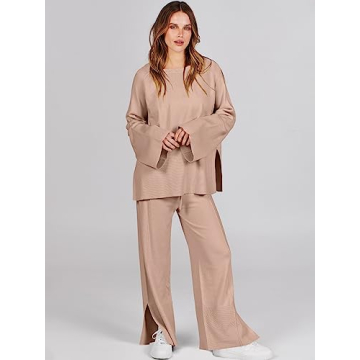 Cozy ANRABESS Knit Lounge Set for Women - Stylish Comfort