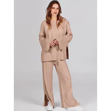 Cozy ANRABESS Knit Lounge Set for Women - Stylish Comfort