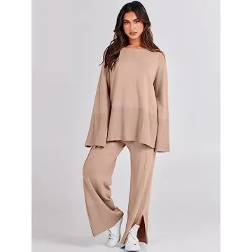Cozy ANRABESS Knit Lounge Set for Women - Stylish Comfort