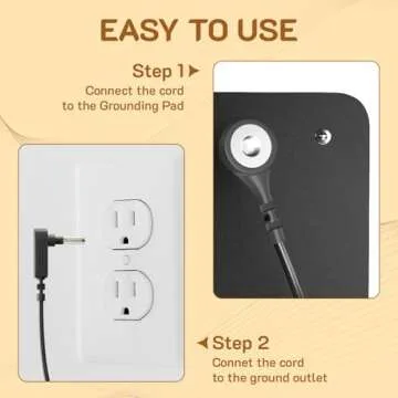 ElectraWave Grounding Pad 100% Vegan Carbon Leatherette, Boost Wellness, Reduce Inflammation, Improve Sleep – Anti-Static Portable 18”x27” Mat for Desk, Office, or Home Use- Health & Relaxation Gift