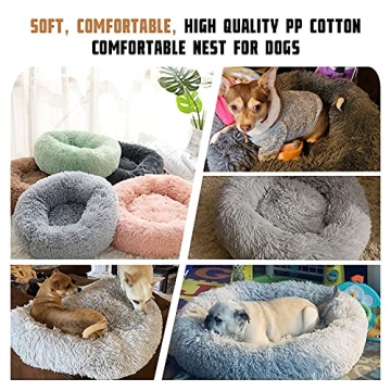 Kimpets Calming Dog Bed Round Donut for Small Dogs