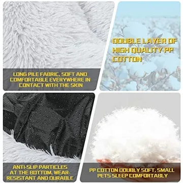 Kimpets Calming Dog Bed Round Donut for Small Dogs