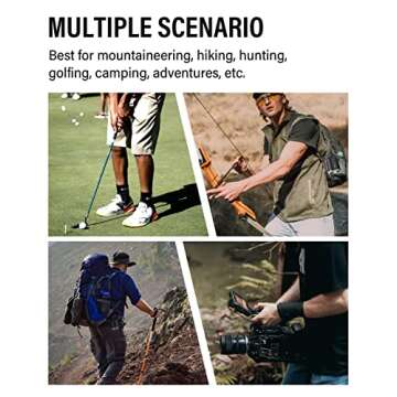 CoxiVision 1400 Yard HD Laser Rangefinder for Hunting, 7X Magnification, Red OLED Display, Bow/Rifle Mode, Angle Compensation, Scan