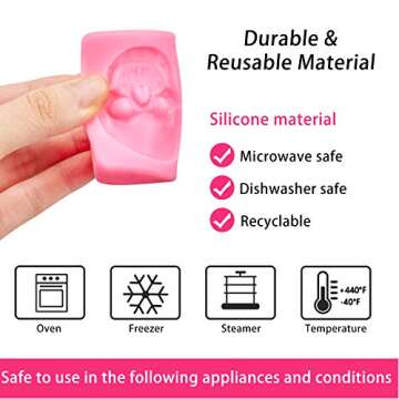 Patelai 4 Pcs Halloween Skull Silicone Mold Set for Baking