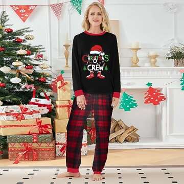 WephuPSho Christmas Family Matching Pajamas, Festive Xmas Jammies Sets for the Whole Family, Holiday Pjs Christmas(#00-2, Kids, 3 Years)