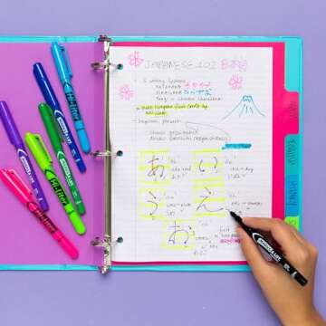 AVERY Hi-Liter Desk-Style Highlighters, Smear Safe Ink, Chisel Tip is great for sketch book art, 12 Assorted Colors (98034)