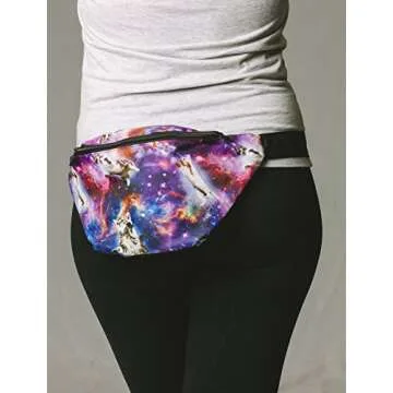 Funny Guy Mugs Space Cat 2 Fanny Pack for Festivals