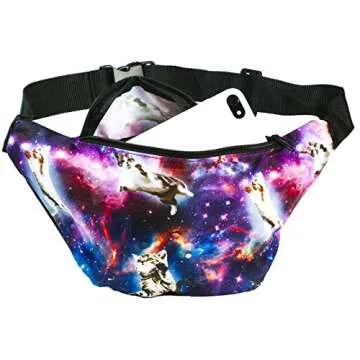 Funny Guy Mugs Space Cat 2 Fanny Pack for Festivals