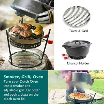 CampMaid Outdoor Cooking Set - Dutch Oven & Grill Accessories