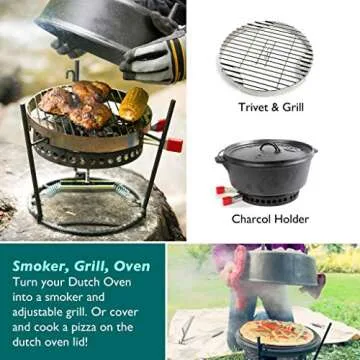 CampMaid Outdoor Cooking Set - Dutch Oven & Grill Accessories