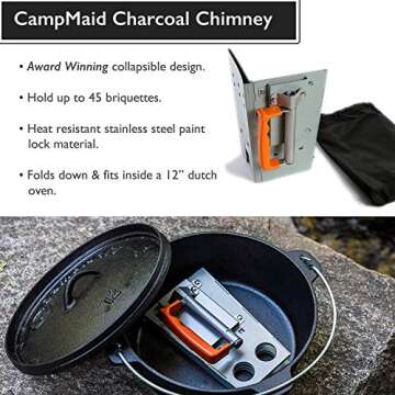 CampMaid Outdoor Cooking Set - Dutch Oven & Grill Accessories