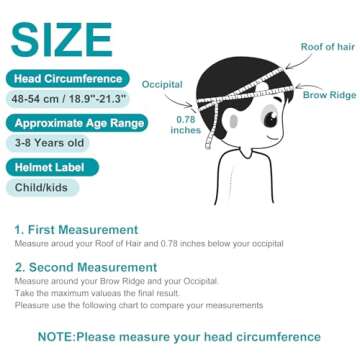 Kids Helmet, Toddler Helmet Adjustable Toddler Helmet Ages 3-8 Years Old Boys Girls Multi-Sports Safety (Blue)