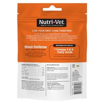 Nutri-Vet Shed Defense Soft Chews for Dogs 60 Soft Chews