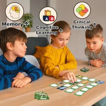 zheyistep 100 PCS Animal Matching Game for Kids Toddlers Memory Game, Animal Match Game Concentration Card Game for Boys Girls Preschool Learning Activities