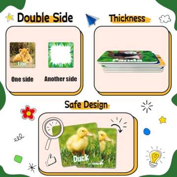 zheyistep 100 PCS Animal Matching Game for Kids Toddlers Memory Game, Animal Match Game Concentration Card Game for Boys Girls Preschool Learning Activities