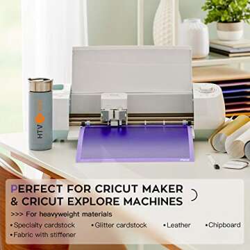 HTVRONT Strong Grip Cutting Mat for Cricut, 3 Pack Cutting Mat 12x12 for Cricut Explore Air 2/Air/One/Maker, Strong Adhesive Sticky Quilting Cutting Mats Replacement Accessories for Cricut