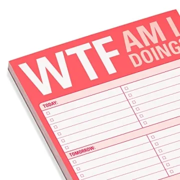 Knock Knock WTF Am I Doing? 6 x 9 Notepad for Fun Organization