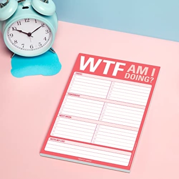 Knock Knock WTF Am I Doing? 6 x 9 Notepad for Fun Organization