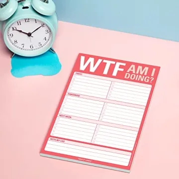 Knock Knock WTF Am I Doing? 6 x 9 Notepad for Fun Organization