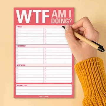 Knock Knock WTF Am I Doing? 6 x 9 Notepad for Fun Organization