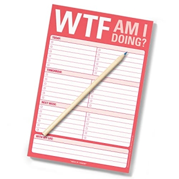 Knock Knock WTF Am I Doing? 6 x 9 Notepad for Fun Organization