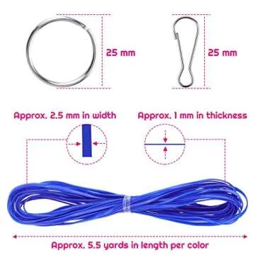 Lanyard String Kit - 25 Color Gimp Cord for Crafting