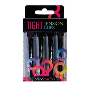 Framar Black Tight Tension Clips - Set of 4 Professional Hair Clips – Hair Clips for Styling, Clip...