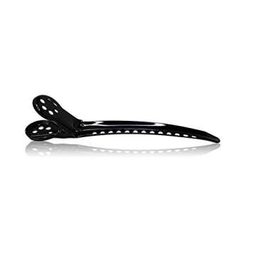 Framar Black Tight Tension Clips - Set of 4 Professional Hair Clips – Hair Clips for Styling, Clips for Hair, Metal hair Clips - Extra Tight & Durable