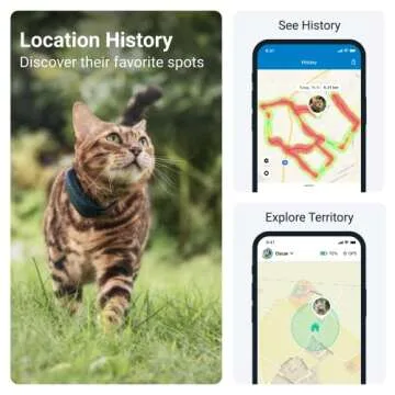 Tractive GPS Tracker & Health Monitoring for Cats (9 lbs+) - Market Leading Pet GPS Location Tracker | Wellness & Escape Alerts | Waterproof | Works with Any Collar (Dark Blue)