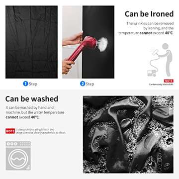 NEEWER 6x9 feet/1.8x2.8m Photo Studio 100% Pure Polyester Collapsible Backdrop Background for Photography, Video and Television (Backdrop Only) - Black