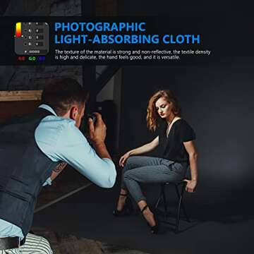 NEEWER 6x9 feet/1.8x2.8m Photo Studio 100% Pure Polyester Collapsible Backdrop Background for Photography, Video and Television (Backdrop Only) - Black