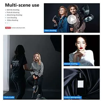 NEEWER 6x9 feet/1.8x2.8m Photo Studio 100% Pure Polyester Collapsible Backdrop Background for Photography, Video and Television (Backdrop Only) - Black